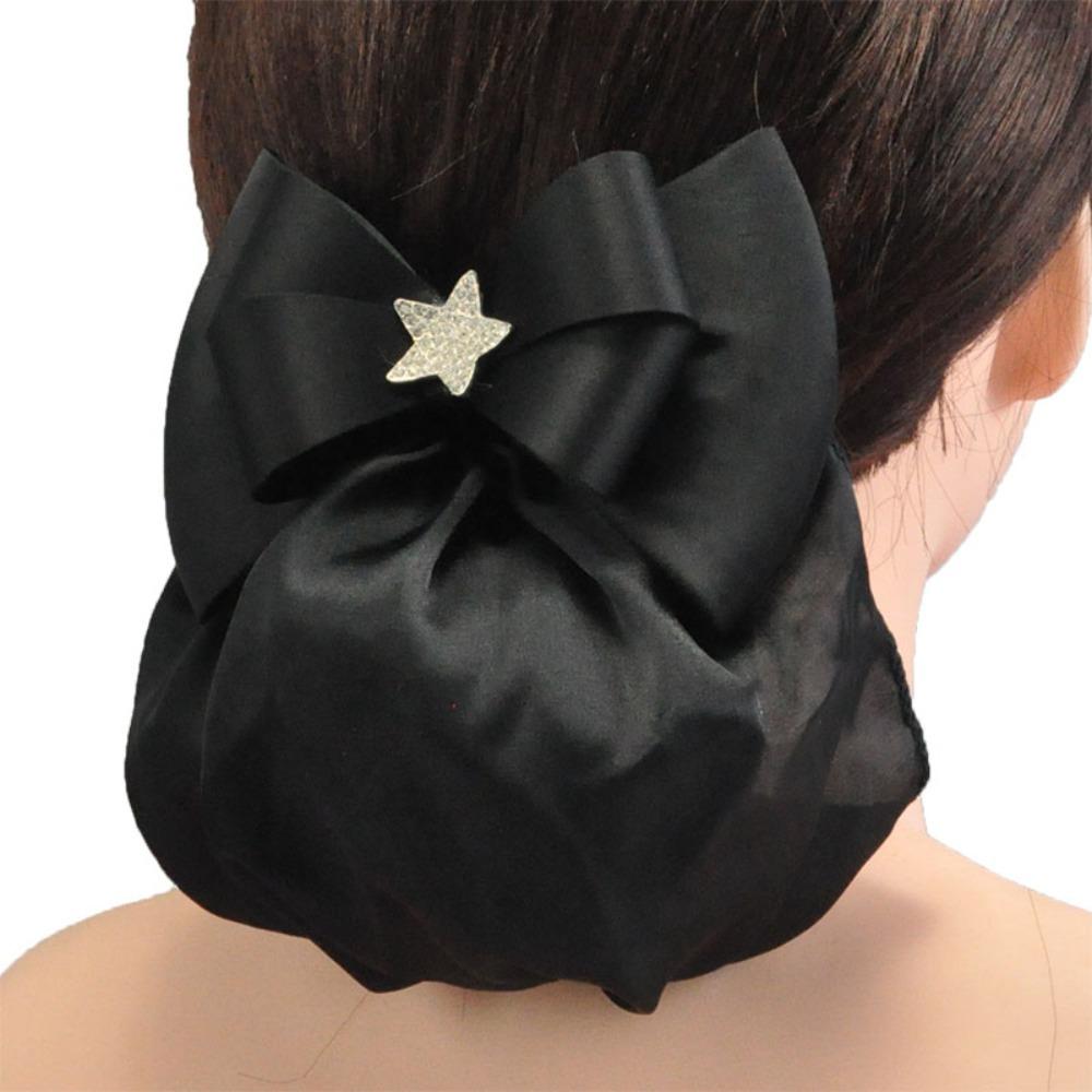 Корейский стиль бант снуд милый женский весенний зажим элегантный оборчатый край сетка для волос для девочек