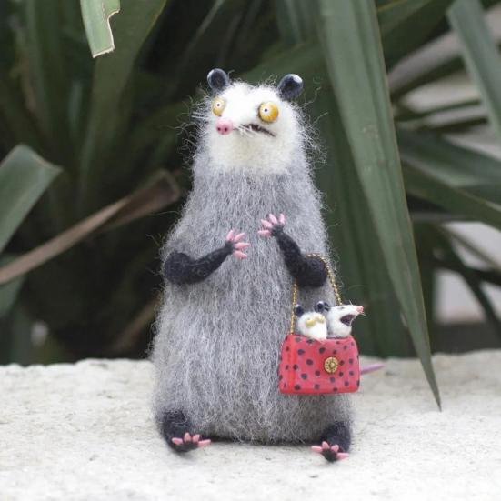 Кукла из валяной шерсти ручной работы, Паникующий Большеглазый Чудак, Плюшевая игрушка, Причудливые Кукольные Глаза, Фигурки, Уникальный Персонаж, Мягкий Коллекционный Подарок для Любителей Причуд