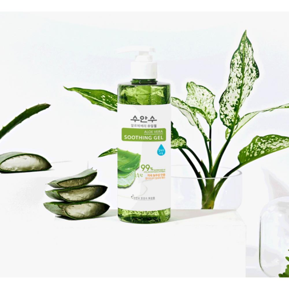 Suansu Aloe Vera Hot Spring Water Soothing Gel Pump Type, 400ml, 2 Units