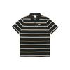 Casual Sports Breathable Striped Short Sleeve Polo Shirt Men Tops Black 599781-01