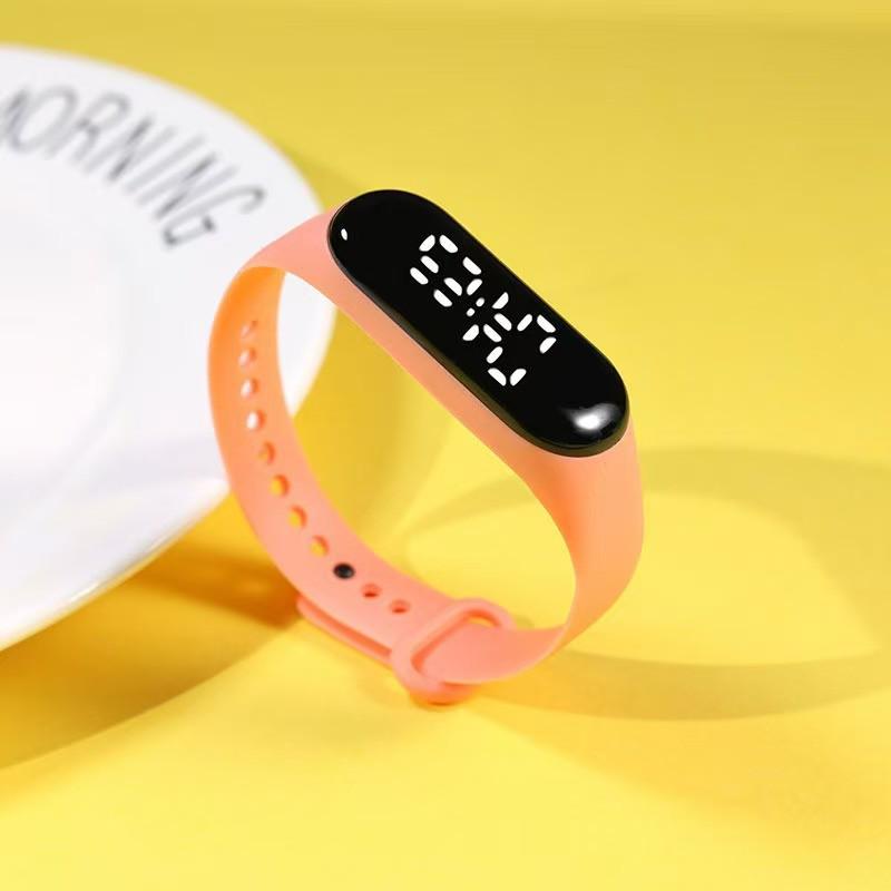 Водонепроницаемые белые светодиодные сенсорные часы для мальчиков и девочек средней школы