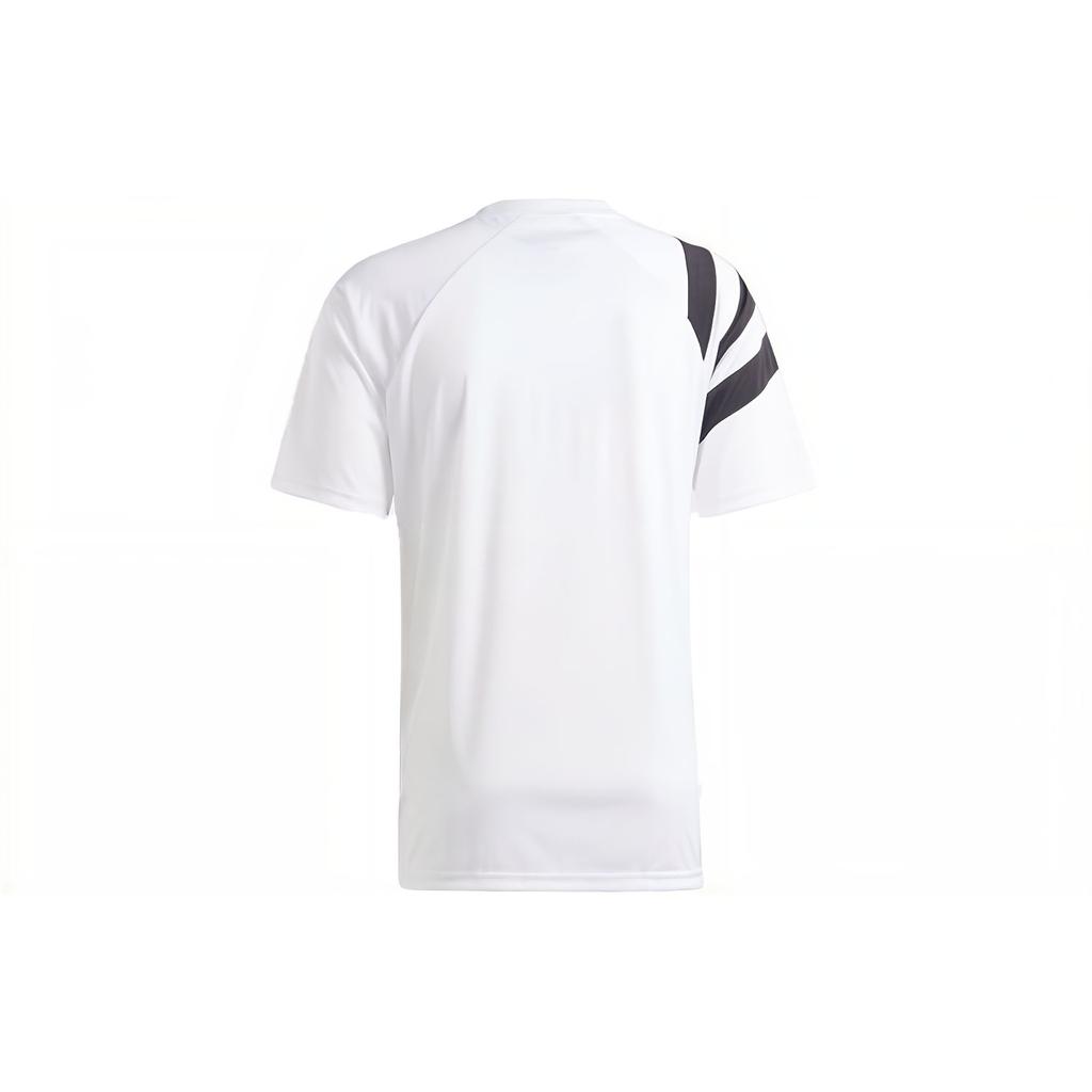 adidas Мужские футбольные майки с коротким рукавом в полоску Fortore 23 с цветными блоками, белые IK5745