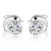 Exquisite Ladies Dolphin's Love Rhinestone Ear Stud Earrings With Timeless Design