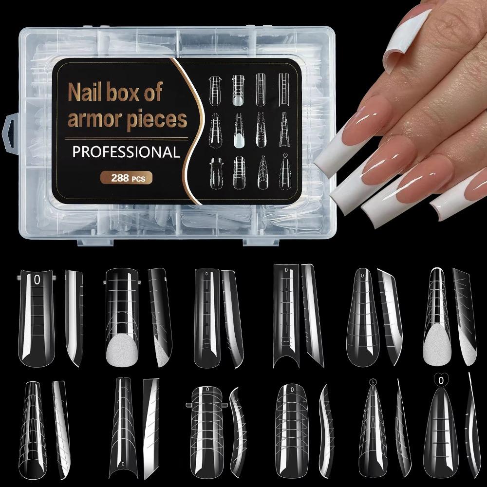 Pointed/Trapezoidal Nails Gel Extension Molds Clear Forms French Nail Molds Gel Extension