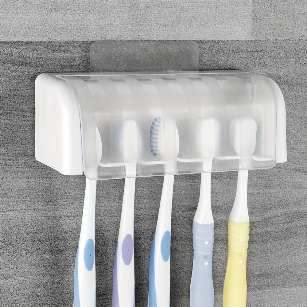 Dustproof Toothbrush Holder Punch-free Storage Rack Durable Toothpaste Holder