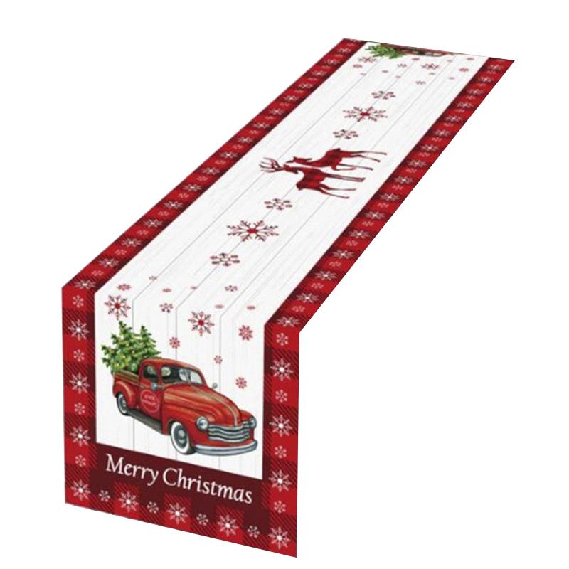 Модная новогодняя скатерть, дорожка для стола, чехол с флагом, рождественские подарки, рождественский декор