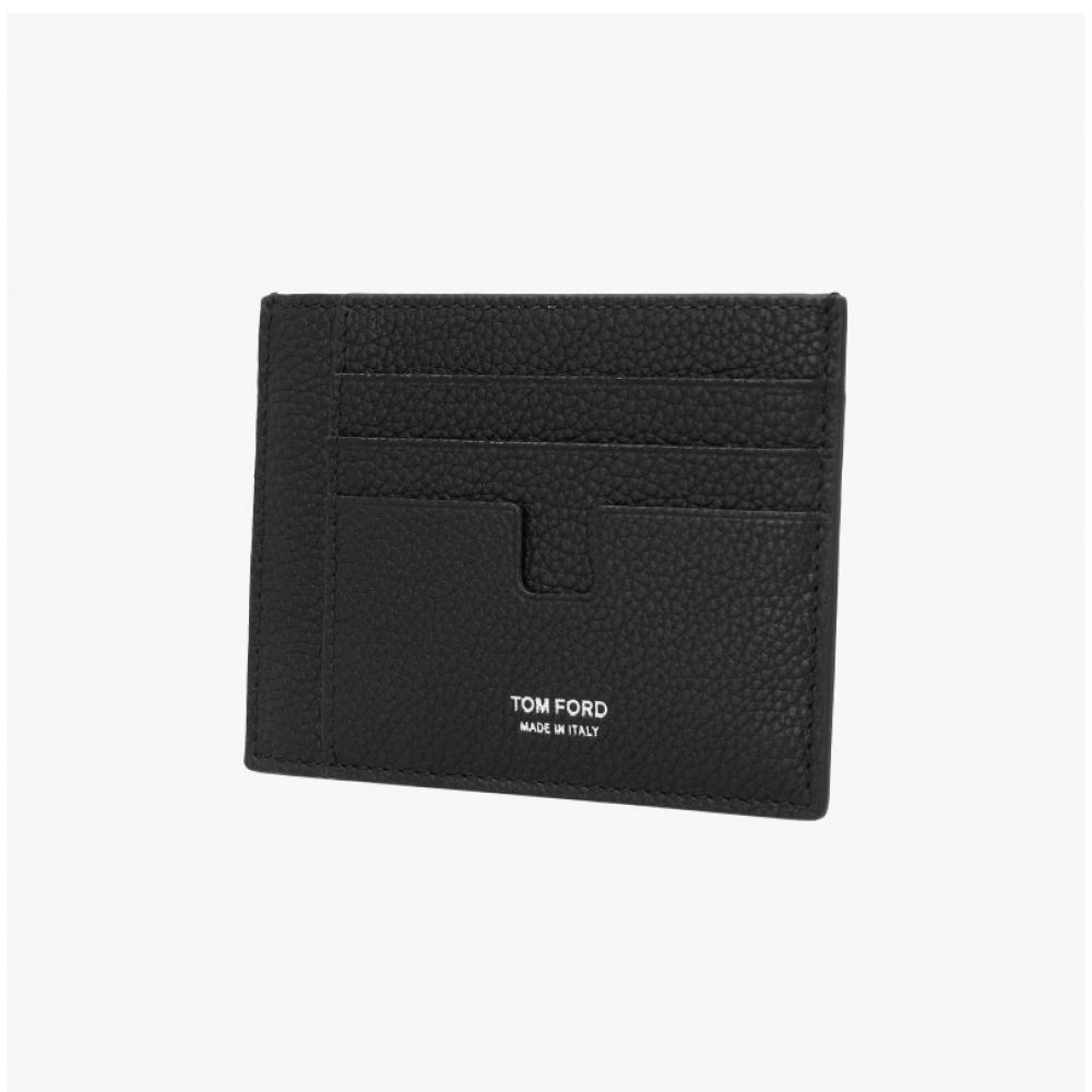 Tom Ford Classic Logo Grain Leather Card Wallet Y0397 Lcl158s