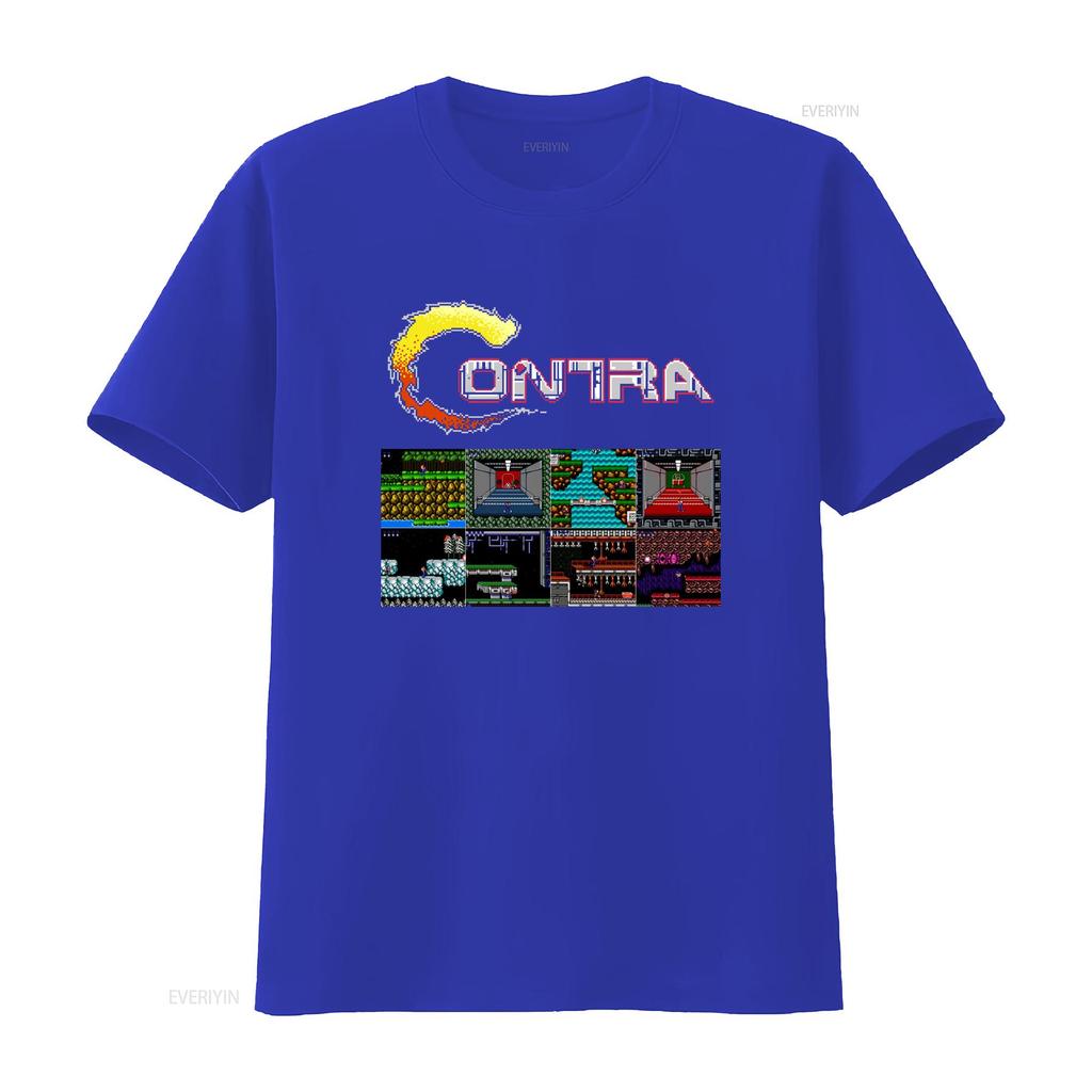 Contra gryzor все уровни игра NES Famicom 8 бит экран уровня Футболка Аркадный классический винтажный ретро дизайн размеры винтаж Стиранный