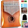17-Key Kalimba Beginner Set, Mahogany, Pre-Tuned, Scale Engraved, Tuned, Thumb Piano, Includes Japanese Sheet Music and Beginner's Guide, All-in-One