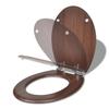 VidaXL MDF Toilet Seat Soft-Close Lid Brown