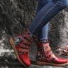 Autumn and Winter New Large Size 43 Martin Boots Women's Embroidered Bohemian Short Boots Flat-bottomed Medium Boots