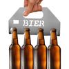 Beer Bottle Opener Carrier Stainless Steel Can Opener for 4 Bottles Heavy