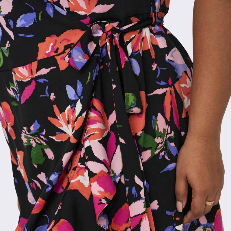 Короткое платье с запахом, рюшами и поясом ТОЛЬКО для женщин CARMAKOMA