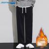 Jeanswest Men's Fleece-Lined Wide-Leg Casual Pants