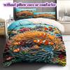 Animals in the water Pattern Bedding,Quilt Set Quilt Cover Pillowcase Home Birthday Gift (1*duvet cover+2*pillowcase,without core)