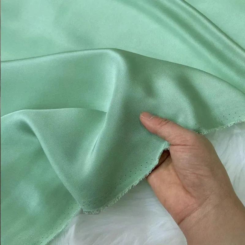 Однотонная 100% шелковая ткань Крэп де Шин 30 момми, тяжелый шелковый крэп, ткань для одежды, платьев, брюк