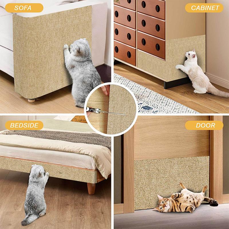 1PC Cat Scratching Mat Wall Cat Scratching Post Carpet Couch Corner Self-adhesive Sofa Anti Cat Scratch Indoor Protector