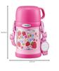 Бутылка для воды ZOJIRUSHI из нержавеющей стали, спортивная бутылка для детей, 2-сторонняя, с трубочкой и чашкой, 450 мл, розовая, SC-ZT45-PA