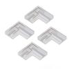 20Pcs FCOB COB Connector Transparent L Corner Shaped 8mm 0.31in 2 Pin V+v‑ Single Color LED Strip Connector