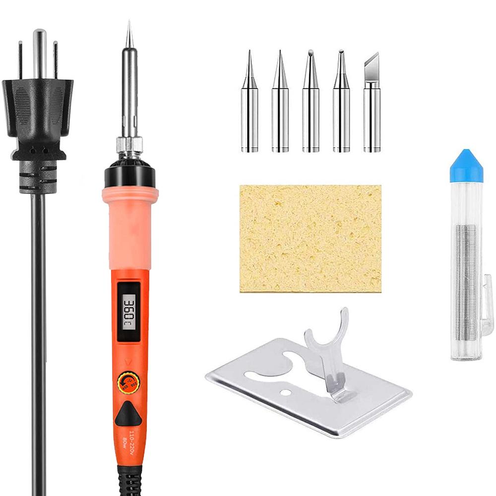 Soldering Iron Kit 80W Adjustable Temperature Welding Tool Pen ON/OFF