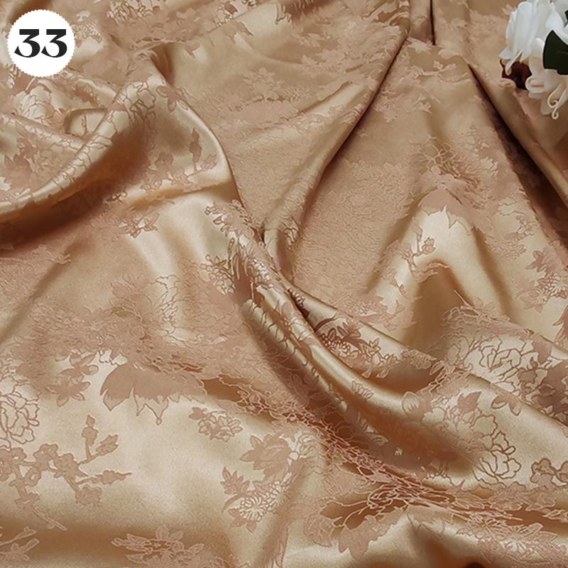 Жаккардовая атласная ткань для шитья своими руками, винтажное платье-ципао, ханьфу, одежда, мягкая, устойчивая к складкам, дамасская шелковая ткань