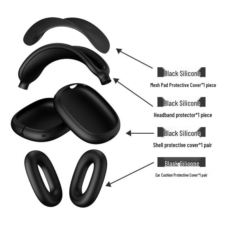 Силиконовый защитный чехол для AirPods Max: Мягкий корпус наушников для Bluetooth-наушников