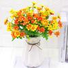Artificial Daisies Flowers Outdoor Fake Plants for Wedding Party Home Decoration (1 Bouquet, 28 Heads)