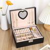 Large Capacity Jewelry Storage Box PU Jewelry Display Case Practical Cosmetics Box Earrings
