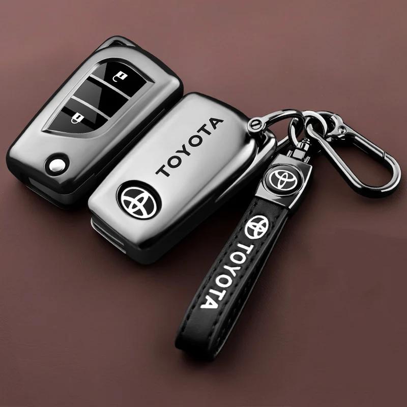 CKV1 Чехол для автомобильного ключа для Toyota Hilux Corolla Avensis Prado Fortuner RAV4 CHR 2 3 4 Кнопки Оболочка из ТПУ Аксессуары