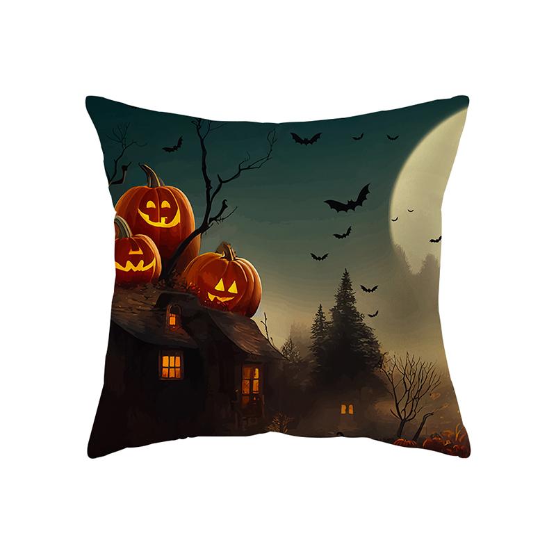 Pumpkin Halloween Theme Pillow Cover Sofa Cushion  Holiday Gift Party Decoration Home Decor