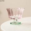 Creative Glass Flower Shaped Cup High Footed Yogurt Cup Dessert Cup Milk Beverage Cups Juice Cups Household Cute Water Cups