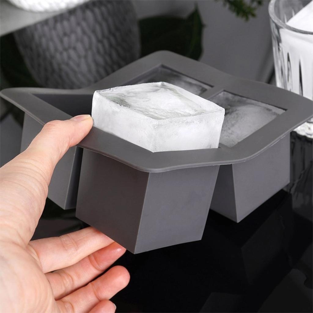 Silicone Form For 4 Bartender'S Ice Cubes Xxl For Drinks 259654