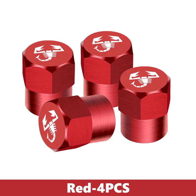 For Abarth Car Wheel Valve Stem Caps Aluminum Alloy Tire Valve Protection Covers 500 FR FIAT Linea Panda DobloAlbea Astra Bravo