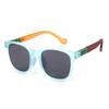 Fashion Kids TR90 Square Sunglasses Contrasting Colours Jelly Colorful Frame Polarized Lens UV400 Boys Girls Age 3-12