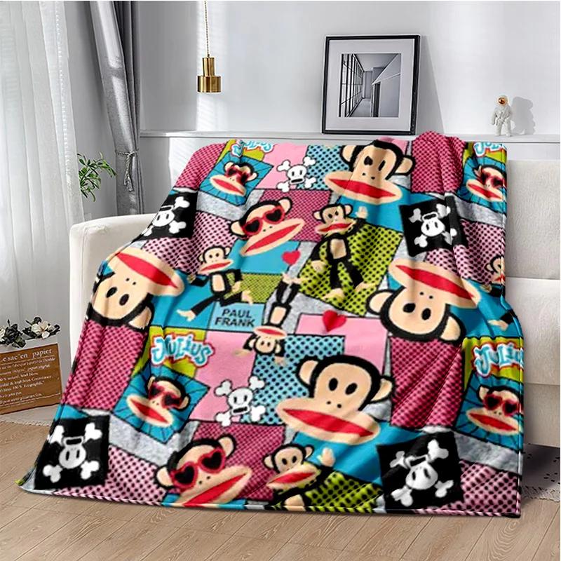 P-Paul Frank-k Фланелевое Портативное Одеяло для Детского Пикника в Гостиной Спальне Диване Кровати Идеальный Подарок на День Рождения