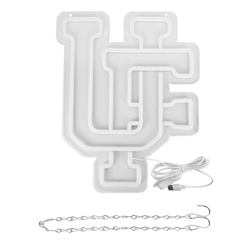 Неоновая вывеска UF для декора стен, неоновая светодиодная вывеска для спальни, неоновые вывески с названием университета для мужской пещеры