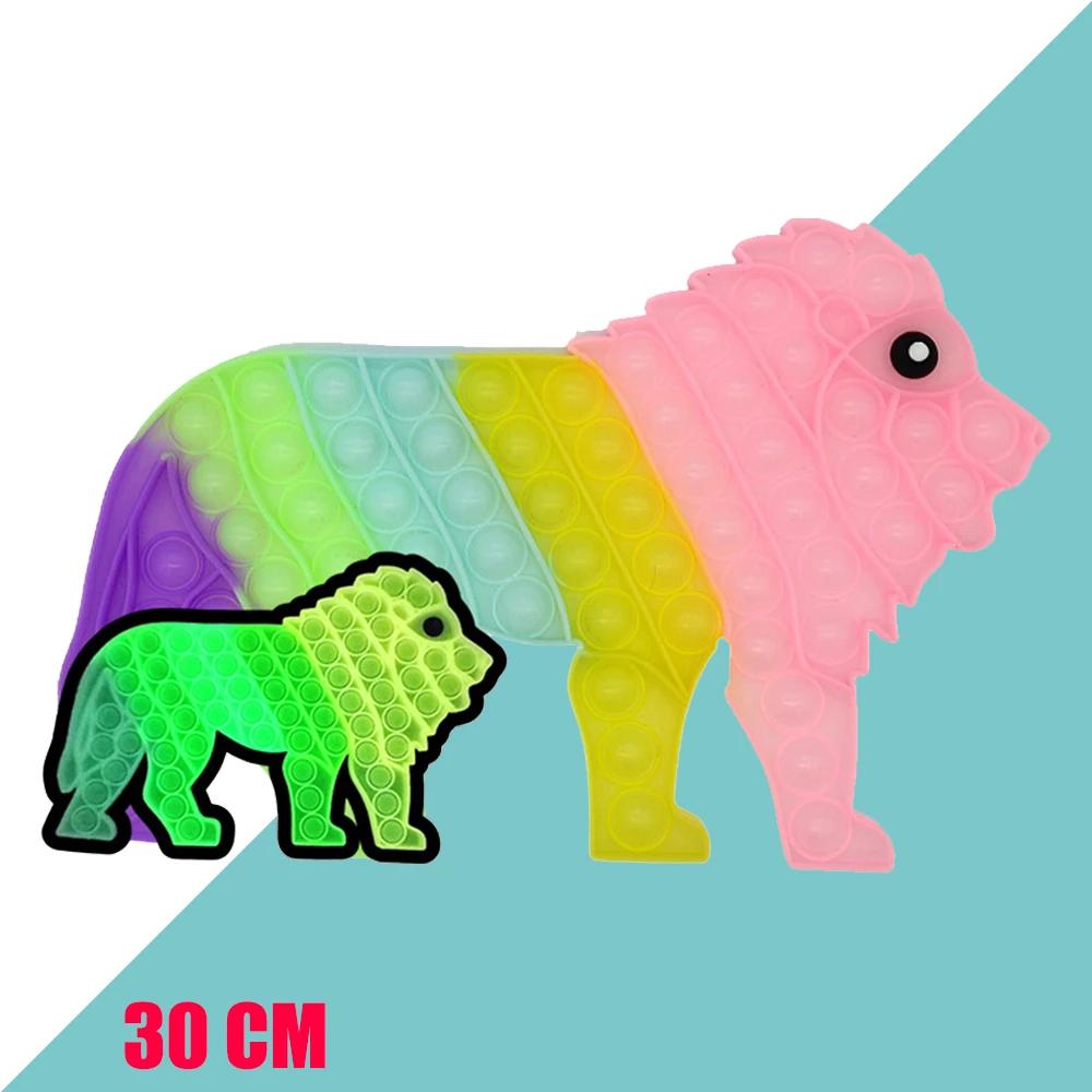 Нетоксичные Большой Размер 20См Радужные Квадратные Пузырьковые Игрушки-Антистресс Для Детей и Взрослых Снятие Стресса Сжимаемые Подарок 20См 30См Xxl