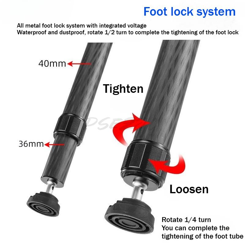 Mini Portable Carbon Fiber Tripod DSLR Camera Photography Stand Desktop Live Streaming Coarse Diameter Tripod