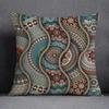 Retro Mandala Pattern Double Sided Pillowcase Decorative Square Cushion Cover for Home and Office Insert Not Included