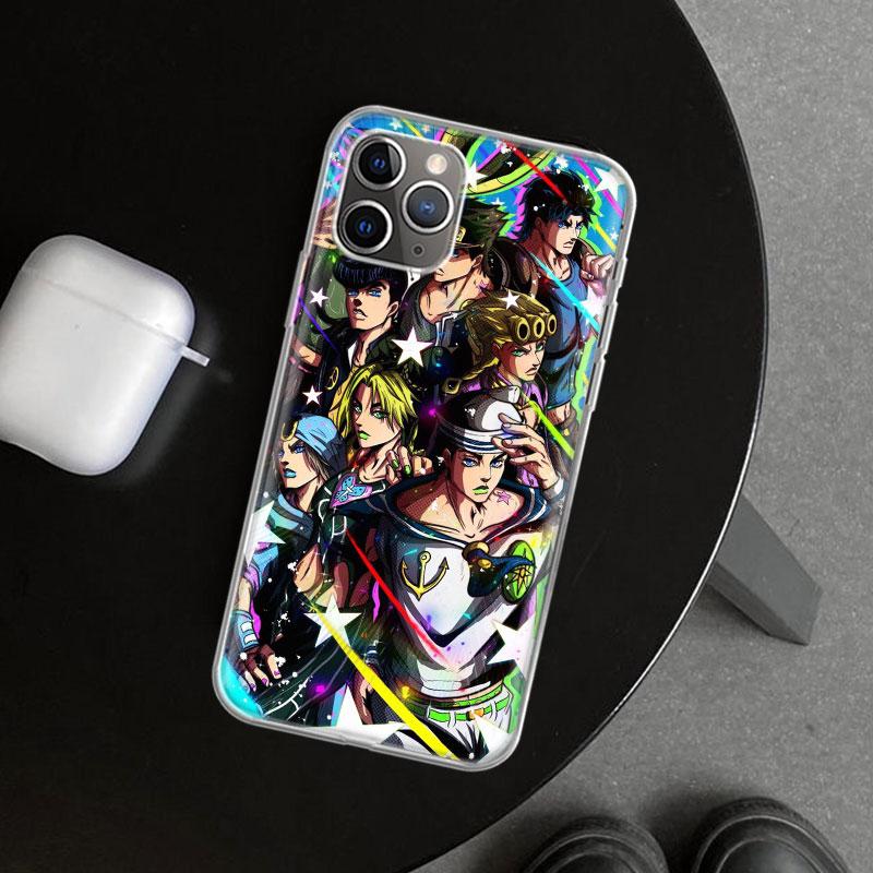Чехол для телефона JoJo's Bizarre Adventure Горячий аниме-чехол для iPhone 11 12 13 Mini 14 15 Plus 16 Pro Max 17 Air 7 8 + SE Арт Персонализация