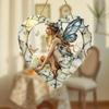 1pc Butterfly Elf Pendant Magic Fairy Wand Sun Catcher Colorful Heart Acrylic Garden Outdoor Decoration Wall Hanging