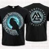 Odin's Raven T-Shirt Valknut and Runic Circle Viking Style Nordic Tradition Graphic Short Sleeve Shirt Unisex Men Women Summer