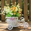 Tricycle Bicycle Basket Vase Model Home Rattan Flower Garden Wedding