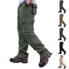 Мужские комбинезоны, повседневные брюки с несколькими карманами и завязками, походные брюки, хлопковые саржевые брюки