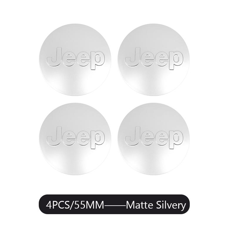 4Pcs 55/63MM Car Wheel Center Cover Stickers Hub Cap Decoration For Jeep Grand Cherokee Wrangler JK Gladiator Compass Renegade P