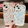 Милый силиконовый чехол для Infinix Smart 7 8 Xiaomi Redmi Note 12 11 Pro Vivo V27 V25 V29 Oppo A78 A58 A38 Funda Love Heart Flowers Cover Мягкий бампер из ТПУ