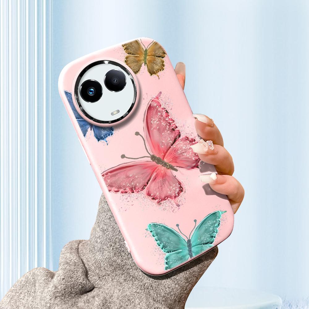 Сплошной цвет с серебряным краем линзы, жирный корпус, мягкий ТПУ, жидкий силиконовый чехол, противоударный чехол для телефона для OPPO Reno Realme OnePlus