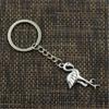 Модный одиночный стенд кран Фламинго 41x19 мм кулон 30 мм брелок для ключей серебряный цвет мужской автомобильный подарочный брелок