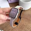 Кожаный магнитный ремешок со складной застежкой для Apple Watch S10 42/46мм 9 8 7 6 SE 5 4 Тонкий ремешок для часов 38 40 44мм 45мм 41мм для iwatch