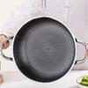 High Quality 410 Stainless Steel Frying Pan Food Grade Honeycomb Nonstick Wok With Double Ears Home Induction Cooker Frying Pan